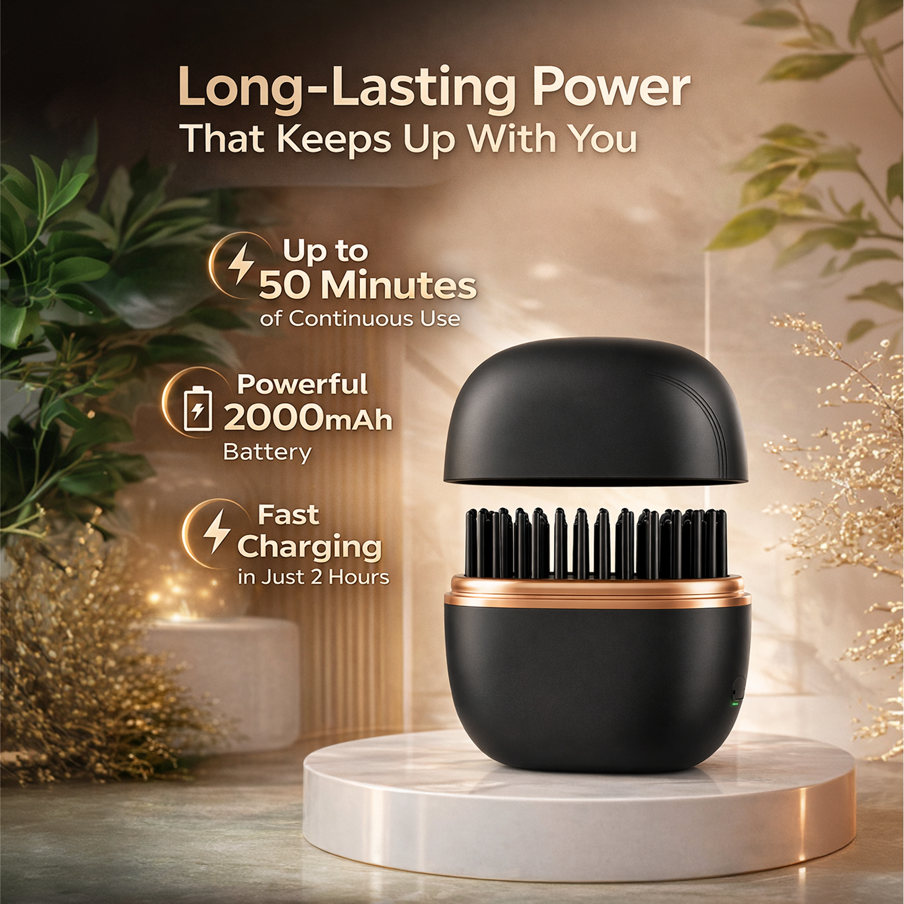 Calmova™ LumiGlide — Frizzy hair before going out? Fix it in 5 minutes.